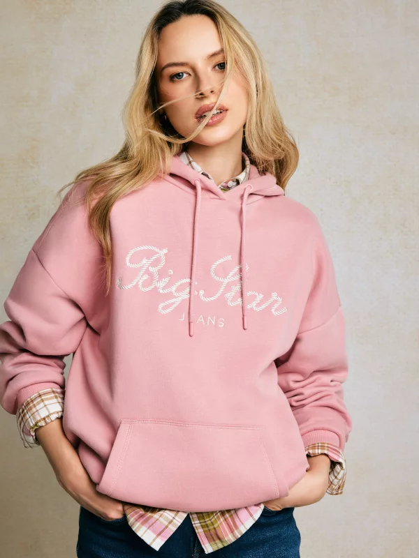 Bluza damska z kapturem różowa Raisa 601