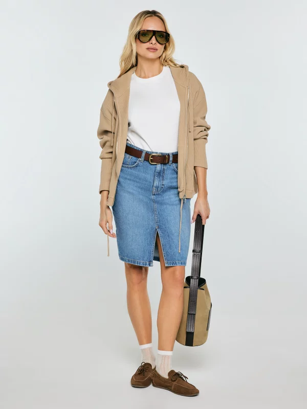 Spódnica damska jeansowa mini niebieska Zoe 462