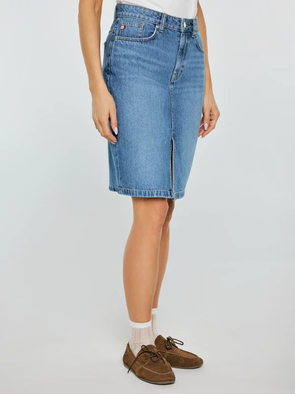 Spódnica damska jeansowa mini niebieska Zoe 462