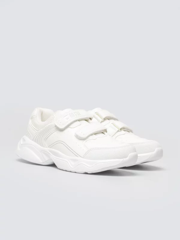 Sneakersy dziecięce zapinane na rzepy białe TT374007 101