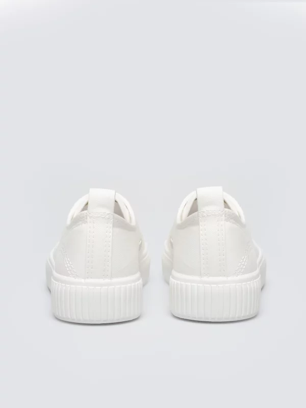 Trampki dziewczęce na platformie białe TT374108 101