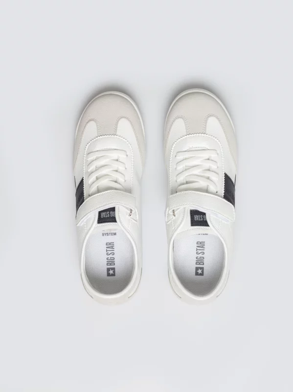 Sneakersy dziecięce ze skóry ekologicznej białe TT374140 101