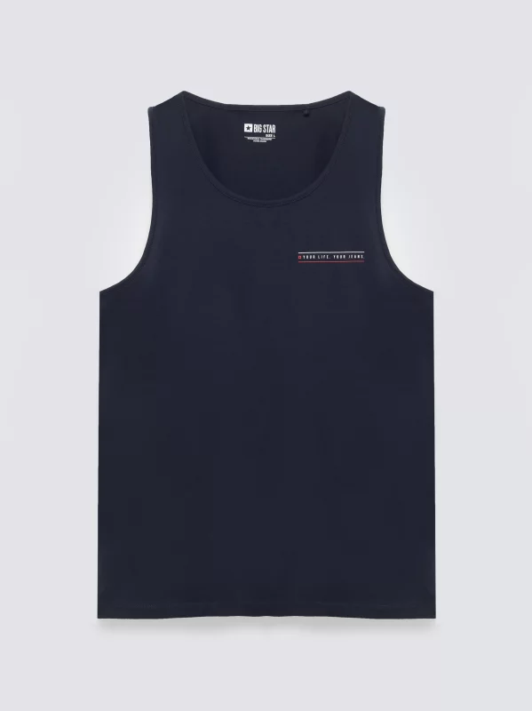 Koszulka męska bez rękawów granatowa Soner 403