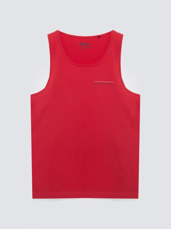 Koszulka męska bez rękawów czerwona Soner 603
