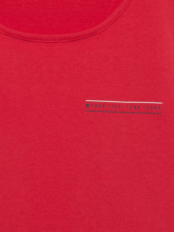 Koszulka męska bez rękawów czerwona Soner 603