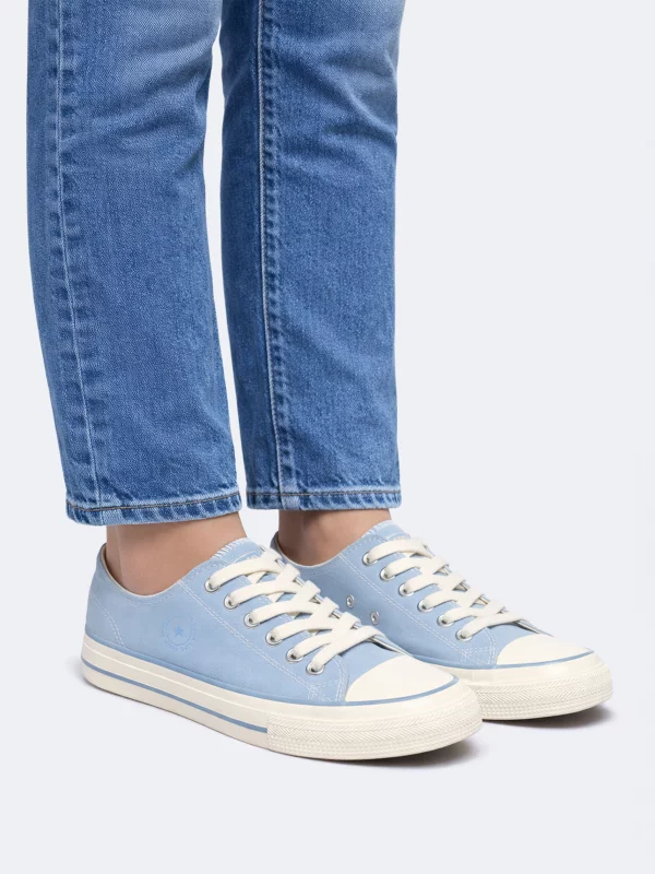 Trampki damskie niskie błękitne NN274273 400