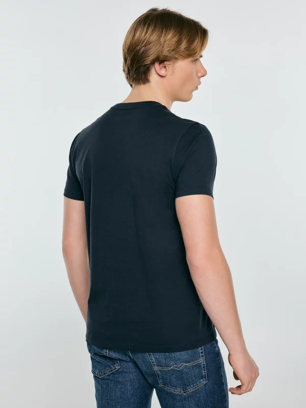 Koszulka męska z nadrukiem z linii Authentic granatowa Eller 403