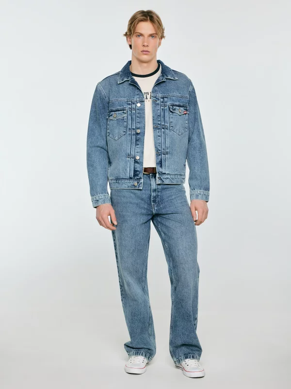 Kurtka męska jeansowa niebieska Justin 385