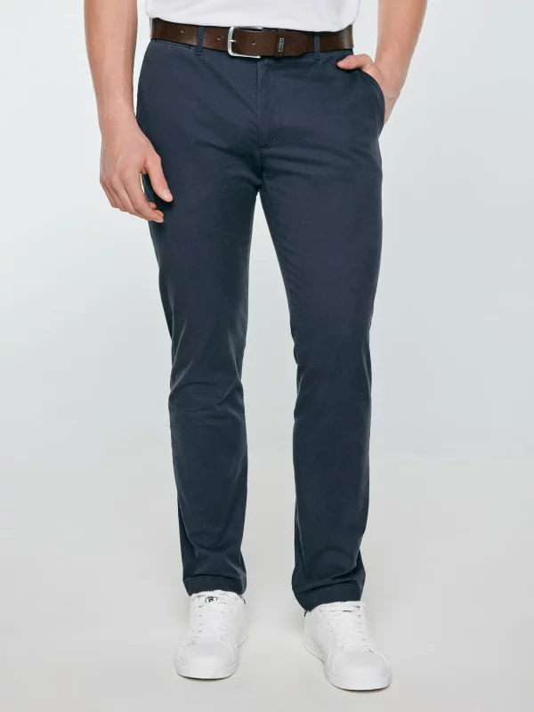 Spodnie męskie chinosy granatowe Erhat 404
