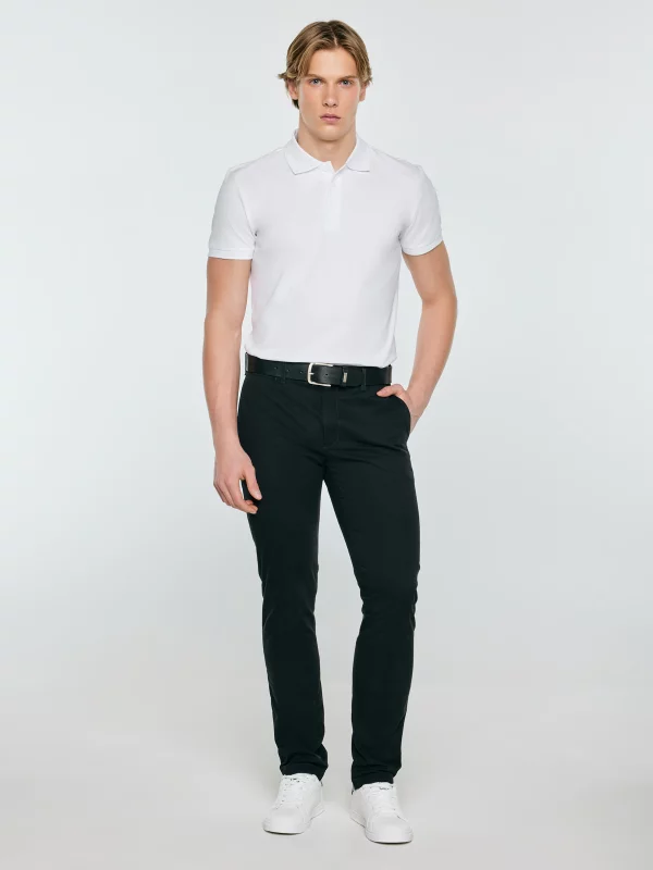 Spodnie męskie chinosy czarne Erhat 907