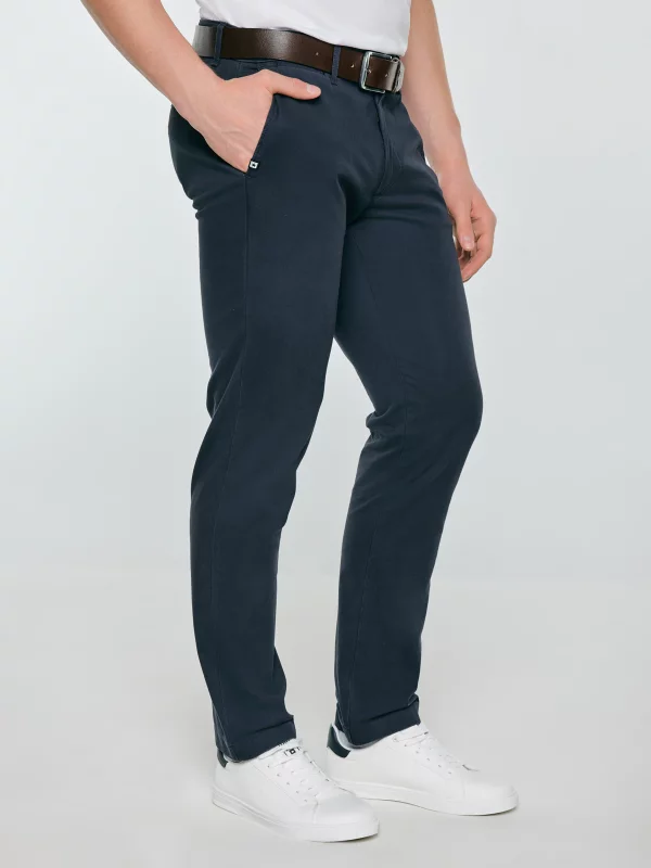 Spodnie męskie chinosy granatowe Hektor 404