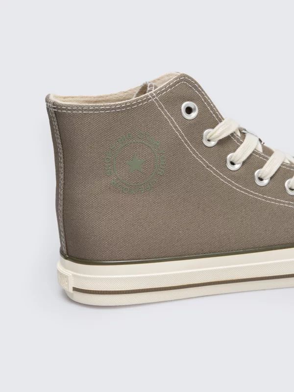 Trampki męskie wysokie khaki RR174618 303