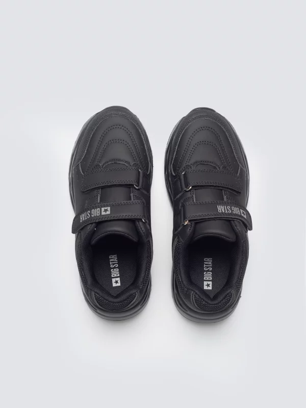 Sneakersy dziecięce zapinane na rzepy czarne TT374009 906