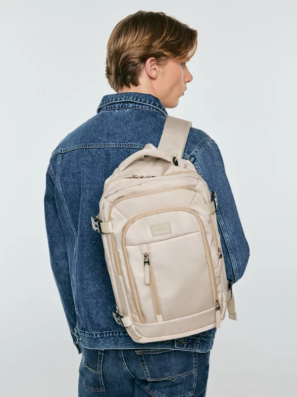 Plecak podróżny 2w1 perłowy Leonardo 103