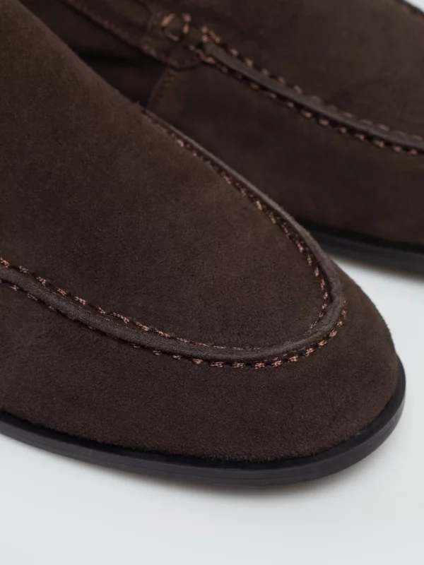 Mokasyny damskie zamszowe brązowe TT274208 804