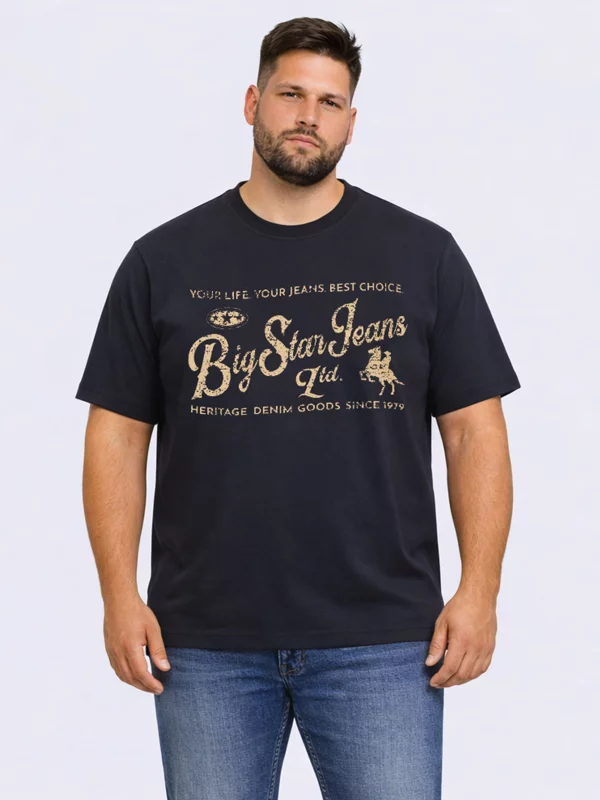 Koszulka męska z nadrukiem z linii Authentic granatowa Eller 403