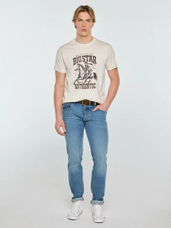 Koszulka męska z linii Authentic z nadrukiem perłowa Patter 103