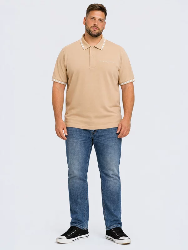 Koszulka męska polo beżowa Wladym 801