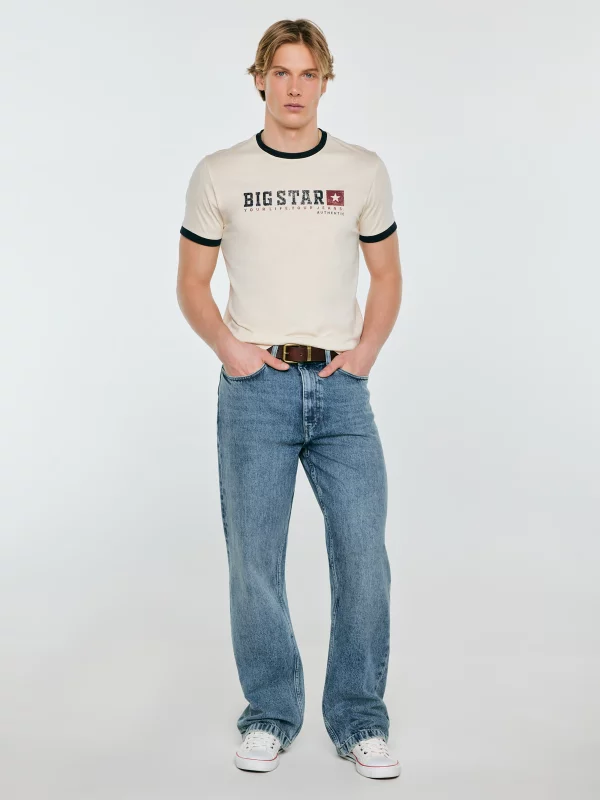 Koszulka męska z linii Authentic z logo BIG STAR perłowa Summet 103