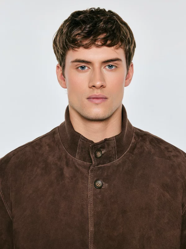 Kurtka męska zamszowa brązowa Finsur 803