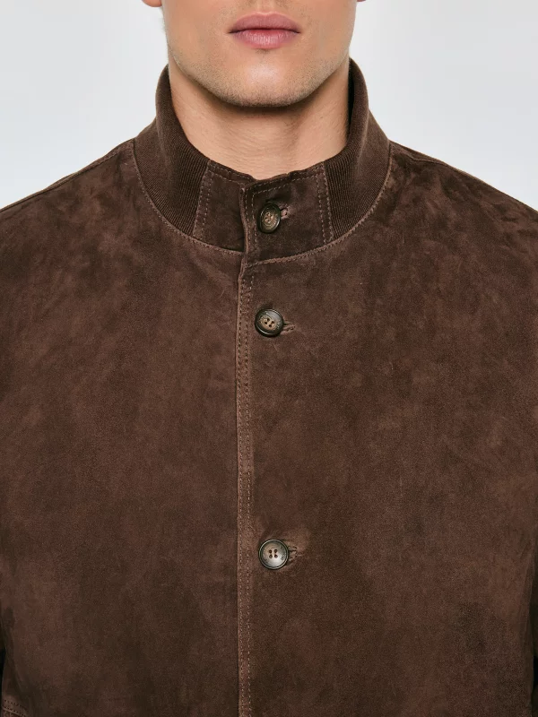 Kurtka męska zamszowa brązowa Finsur 803