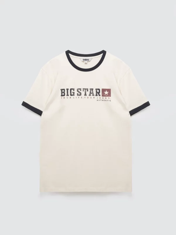 Koszulka męska z linii Authentic z logo BIG STAR perłowa Summet 103