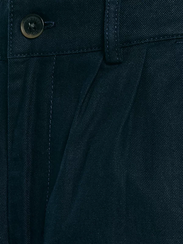 Spodnie damskie wide z domieszką lnu granatowe Malusi 403