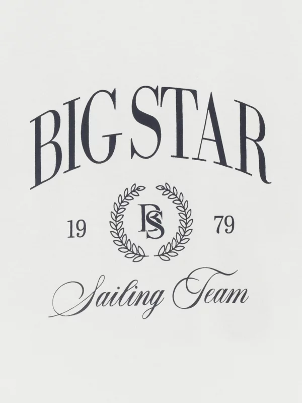 Koszulka damska z kontrastowym nadrukiem biała Ratta 100