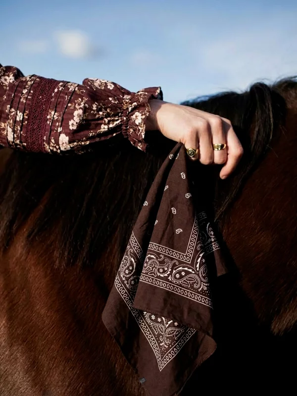 Apaszka typu bandana brązowa Bandi 804