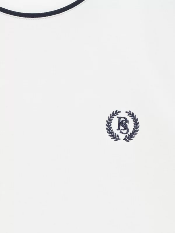 Koszulka damska z kontrastowym wykończeniem kremowa Lemoure 102