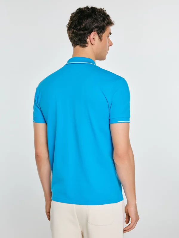 Koszulka męska polo niebieska Polian 401