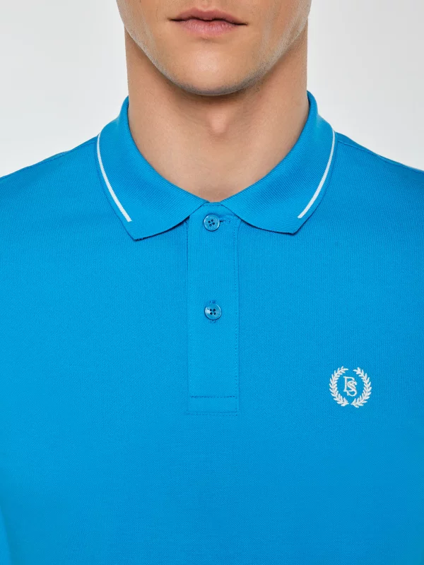 Koszulka męska polo niebieska Polian 401