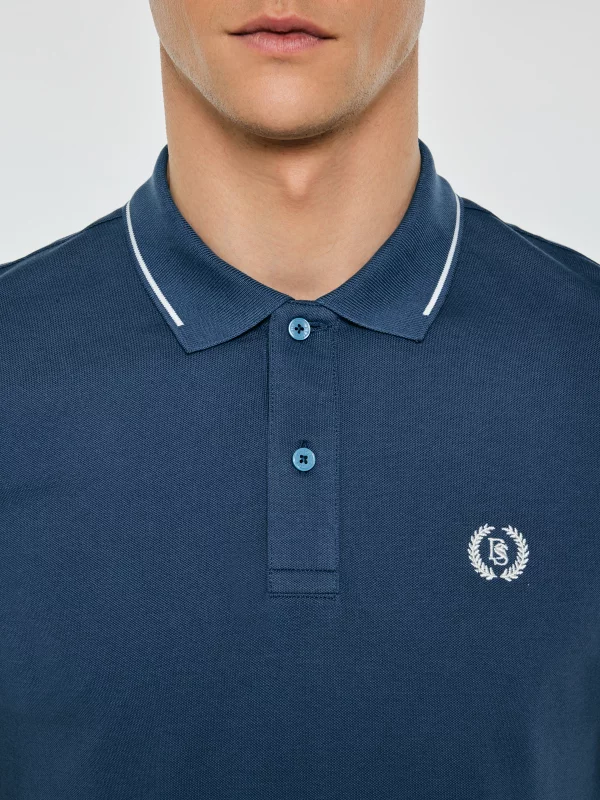 Koszulka męska polo niebieska Polian 405