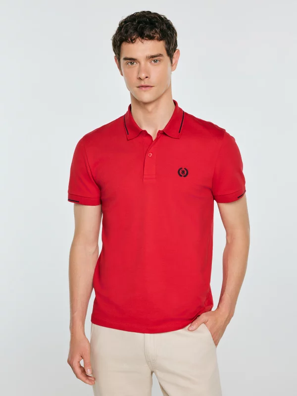 Koszulka męska polo bordowa Polian 604