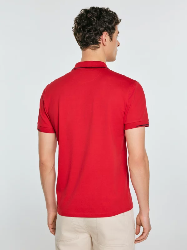 Koszulka męska polo bordowa Polian 604