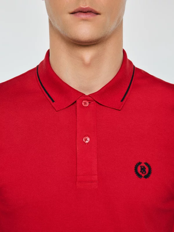 Koszulka męska polo bordowa Polian 604