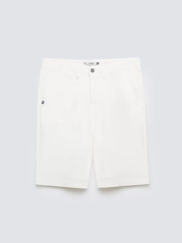 Szorty męskie chinosy białe Rosson 100