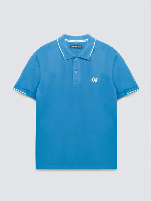 Koszulka męska polo niebieska Polian 401