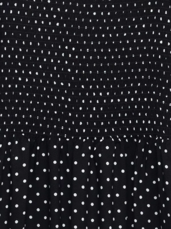 Sukienka damska midi z wiskozy w kropki czarna Sotini 906