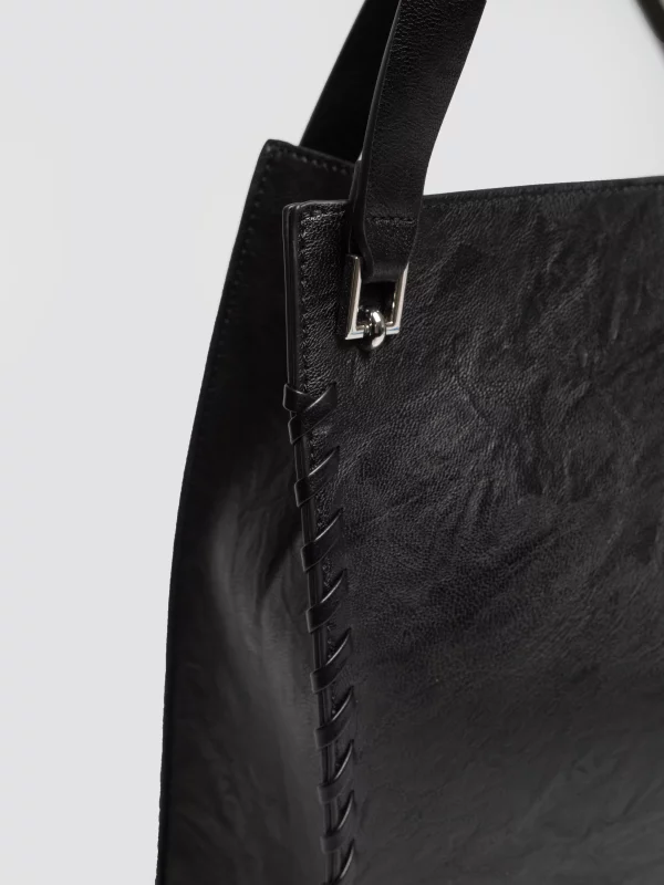 Torebka damska ze skóry ekologicznej czarna Mirosa 906