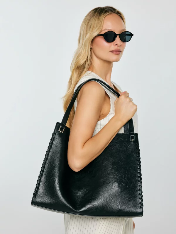 Torebka damska ze skóry ekologicznej czarna Mirosa 906