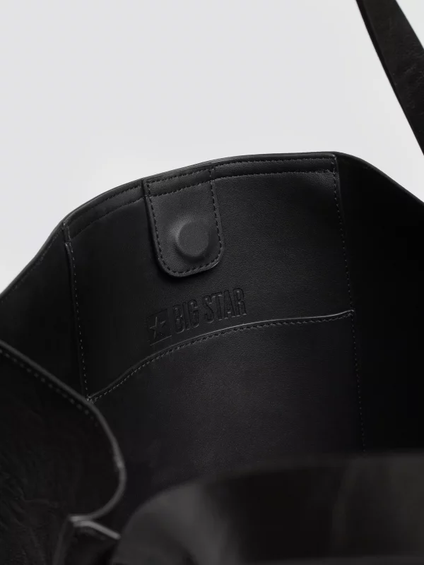 Torebka damska ze skóry ekologicznej czarna Mirosa 906