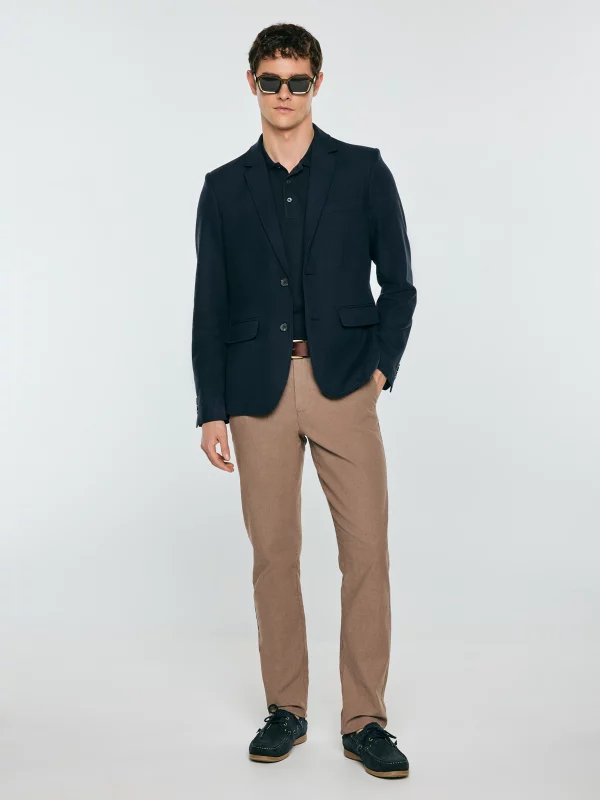 Marynarka męska lniana granatowa Sevan 403