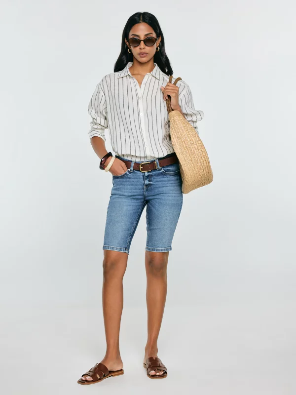 Szorty damskie jeansowe niebieskie Shira 469
