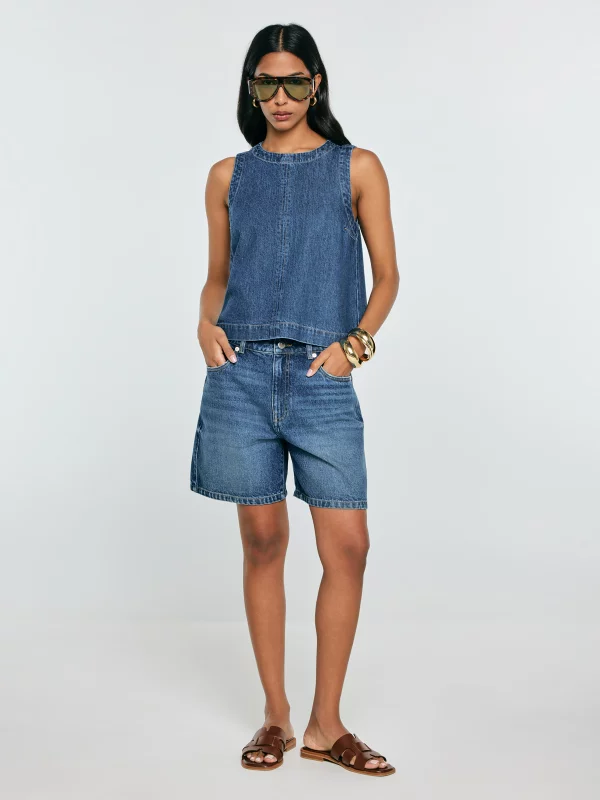 Szorty damskie jeansowe granatowe Soleil 588