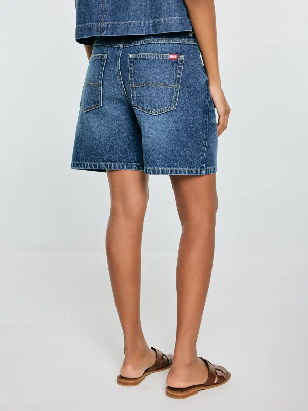 Szorty damskie jeansowe granatowe Soleil 588