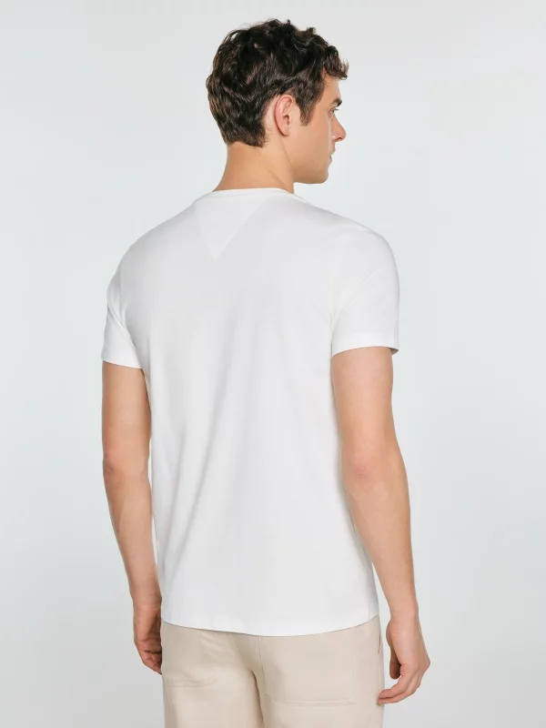 Koszulka męska z kieszonką biała Toms 100