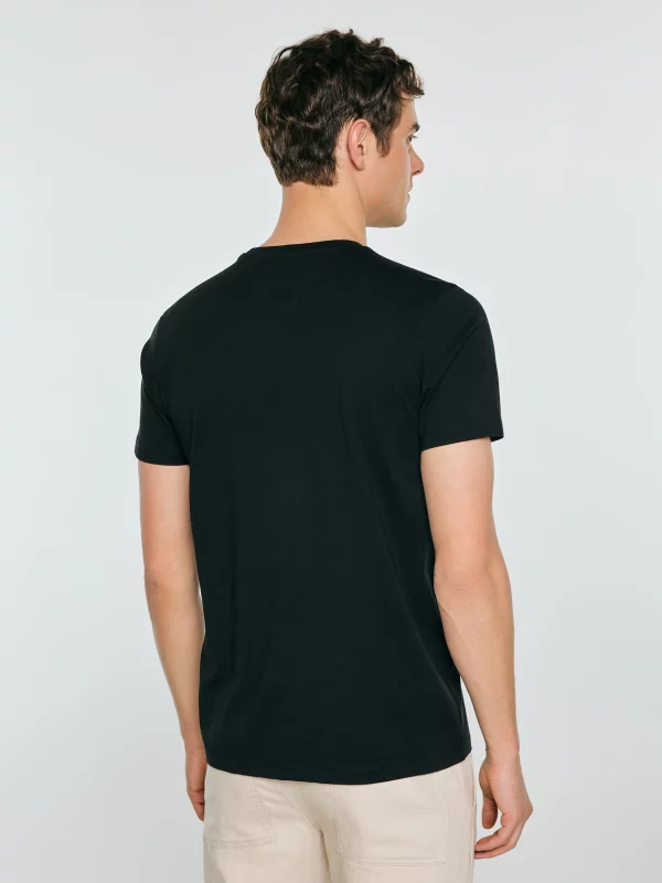 Koszulka męska z kieszonką czarna Toms 906