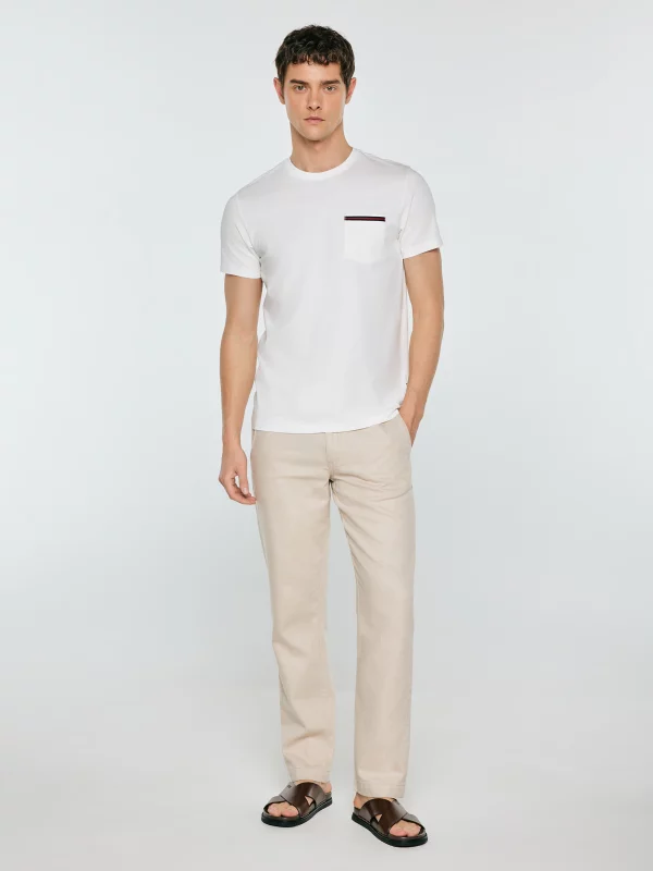 Klapki męskie skórzane brązowe TT174218 803