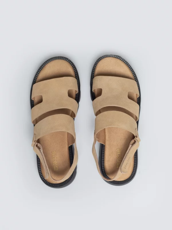 Sandały damskie skórzane beżowe TT274482 801